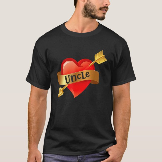 Camiseta Uncle Heart Love Happy Valentines Day Cupid Uncle  (Frente)