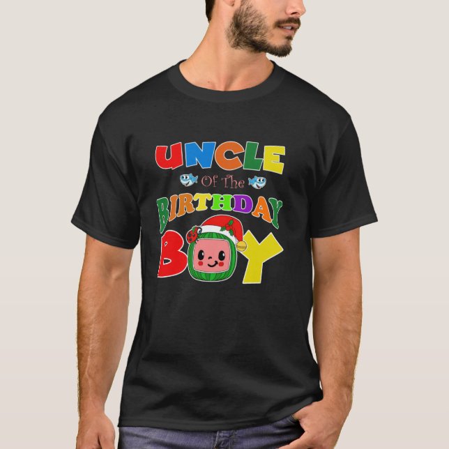 Camiseta Uncle Of The Birthday Boy Funny Melon Family Match (Frente)