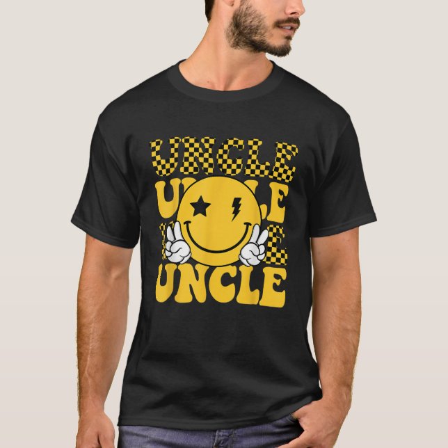 Camiseta Uncle One Happy Dude 1st Smile Face Birthday Famil (Frente)
