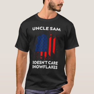 Camiseta Uncle Sam Doesn't Care Snowflakes Funny American F
