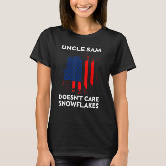 Camiseta Uncle Sam Doesn't Care Snowflakes Funny American F