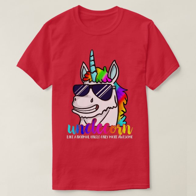 Camiseta Unclecorn Like Normal Uncle Only More Awesome Chri (Frente do Design)