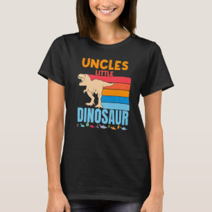Camiseta Uncles Pequena Família Dinossauros Trex Tio Niece 