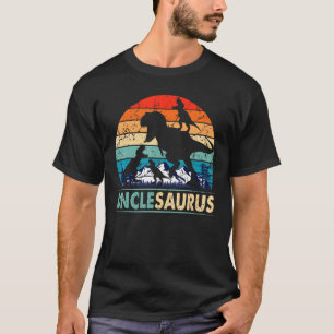 Camiseta Unclesauro T Rex Tio Dinossauro 3 Crianças Fath En