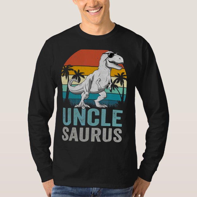 Camiseta Unclesaurus Rex Dinosaur Tio Surus Matriz Familiar (Frente)