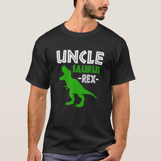 Camiseta Unclesaurus Rex Dinosaur Tio Surus Matriz Familiar (Frente)