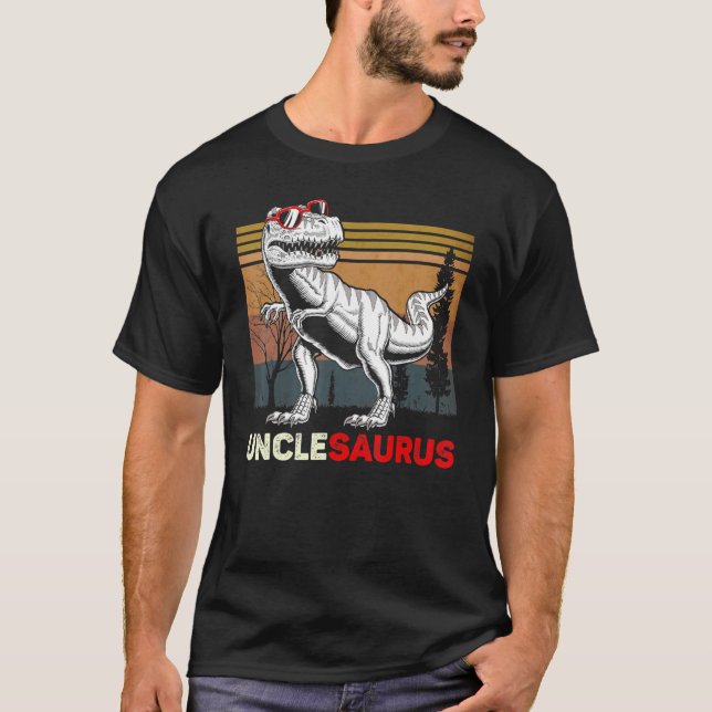 Camiseta Unclesaurus Rex Tio Dinossauro Rex Tio Saurus (Frente)