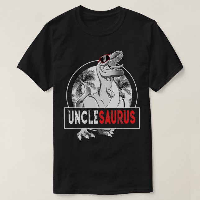 Camiseta Unclesaurus T é Tio Saurus Dinossaur Men Boys (Frente do Design)
