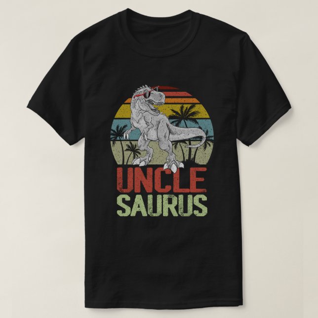 Camiseta Unclesaurus T Rex Dinosaur Uncle Saurus Family (Frente do Design)