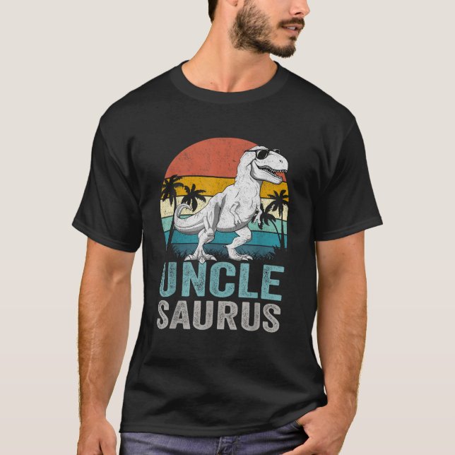 Camiseta Unclesaurus T Rex Dinosaur Uncle Saurus Family Mat (Frente)