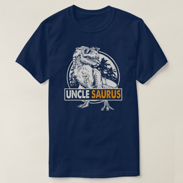 Camiseta Unclesaurus T rex Dinossauro Homens Tio Saurus (Frente do Design)