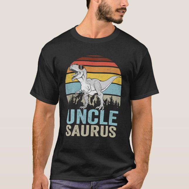 Camiseta Unclesaurus T Rex Dinossauro Tio Surus Family Din (Frente)