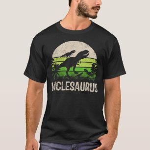 Camiseta Unclesaurus Tio Dinossauro 2 Dois Filhos Da Pai