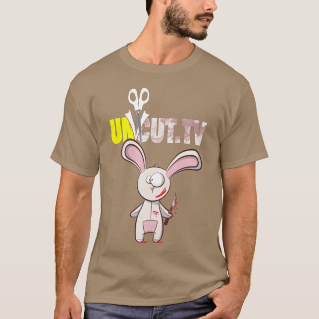 Camiseta UncutV Horror Movie Reviews Outfit Uncut Film fami (Frente)