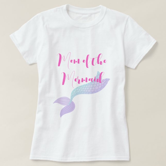 Camiseta Under the Sea Mom of the Mermaid  (Frente do Design)