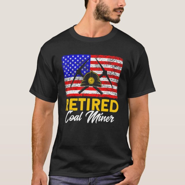 Camiseta Underground Mining Retired American Coal Miner 1 (Frente)