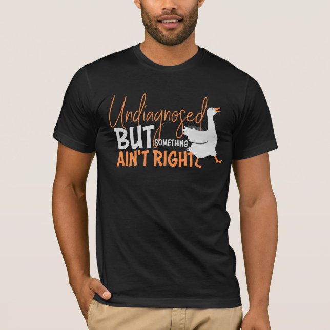 Camiseta Undiagnosed But Something Ain't Right Silly Goose  (Frente)