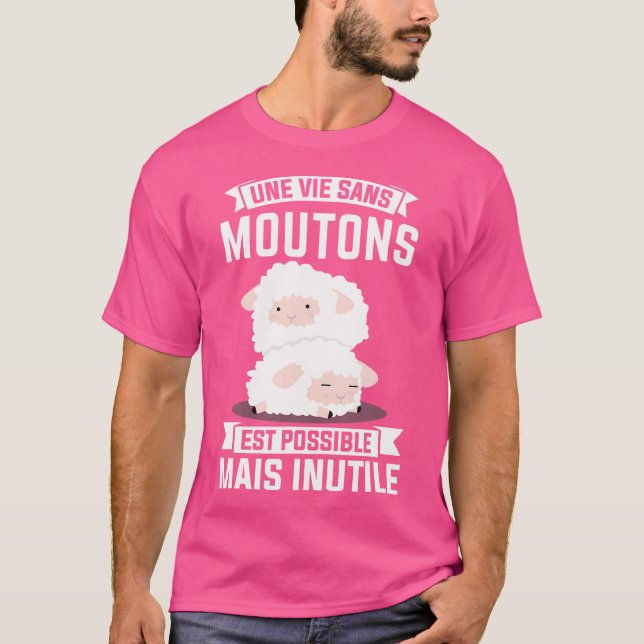 Camiseta Une Vie Sans Moutons Est Inutile Shep (Frente)