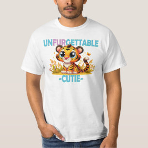 Camiseta Unfurgettable Cutie, trocadilho. Cartoon Baby Tige