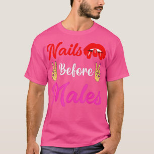 Camiseta Unhas Antes do Artista de Unhas Engraçado do Home