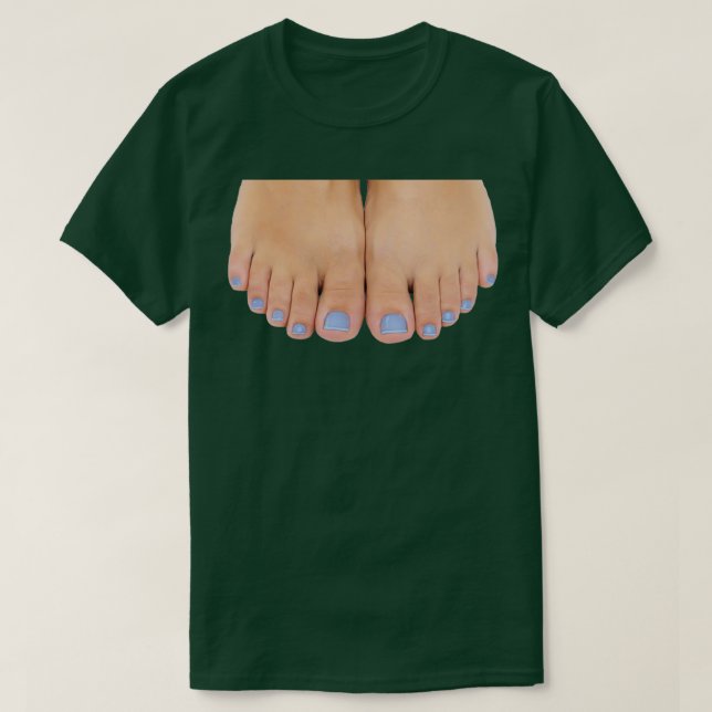 Camiseta Unhas azuis (Frente do Design)