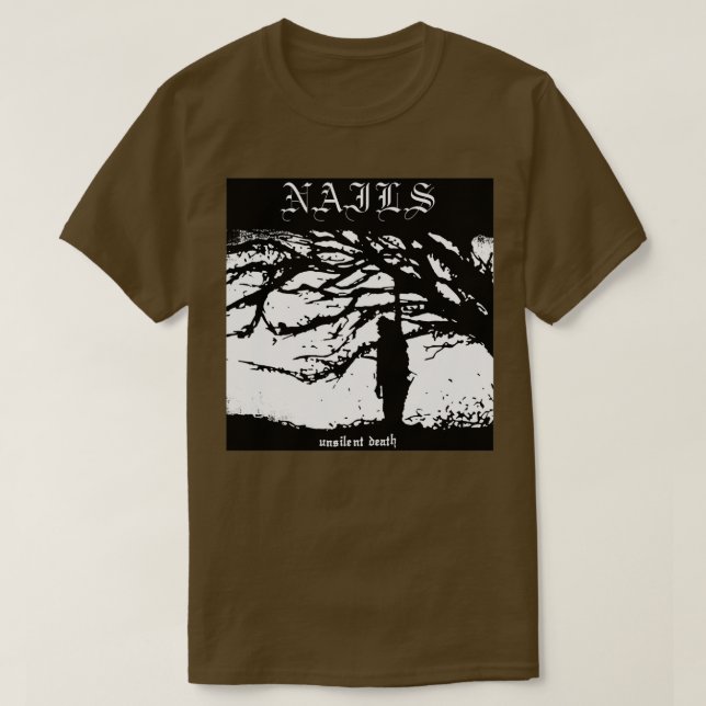 Camiseta Unhas de cobrir de morte não silenciosa (Frente do Design)