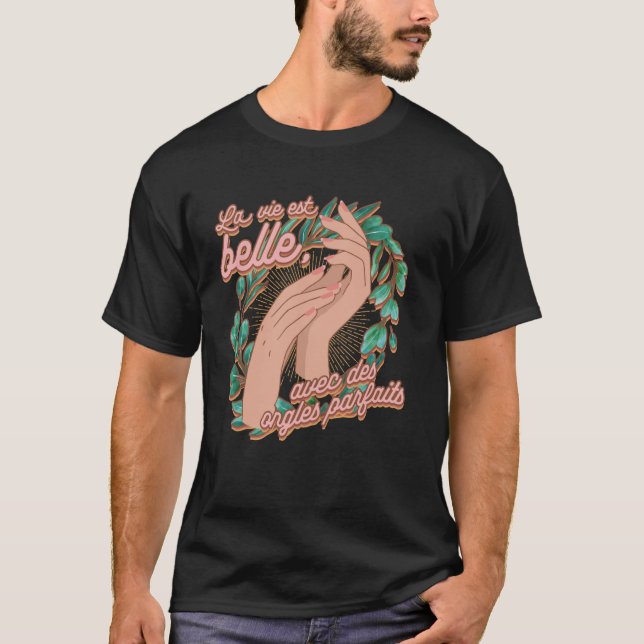 Camiseta Unhas Francesas Sotaque Francês Cosmetologista Esm (Frente)
