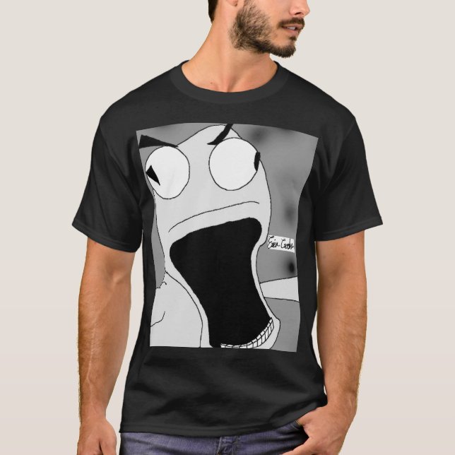 Camiseta unhinged puppet art grey (Frente)