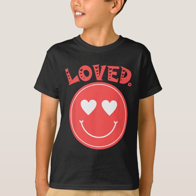 Camiseta Uni do Rosto Feliz Retro Coracao Amado So (Frente)