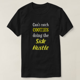 Camiseta Uni Texto Amarelo Neon Cooties De Hustle Lateral.