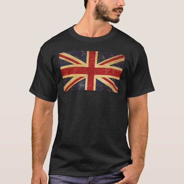 Camiseta União Britânica Jack Flag Vintage Men (Frente)