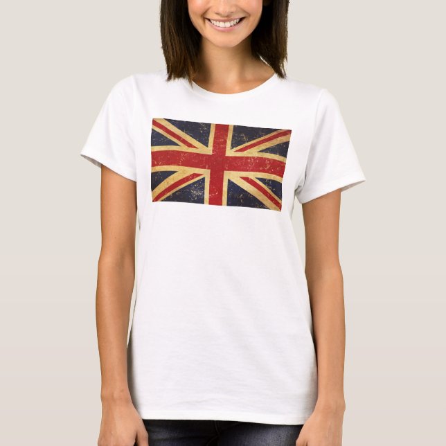Camiseta União Britânica Jack Flag Vintage White (Frente)