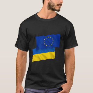 Camiseta União Europeia UE Pela Ucrânia - Roupas Ucrânia Fo
