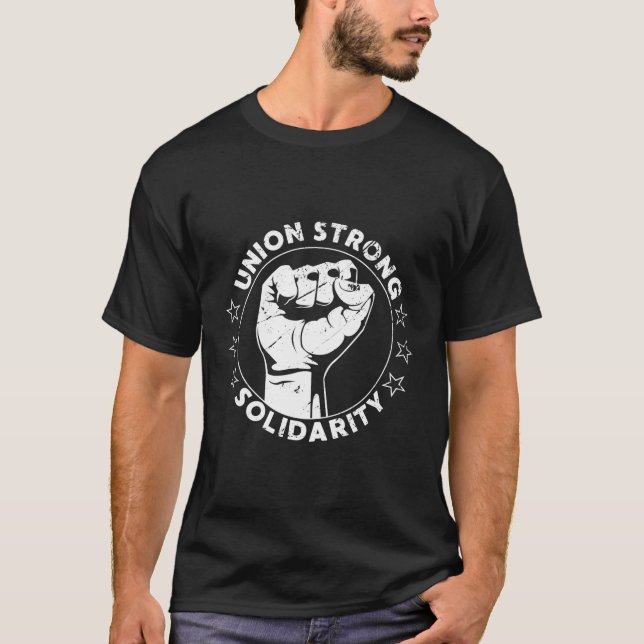 Camiseta União Forte Solidariedade Resiste Direitos Dos Tra (Frente)