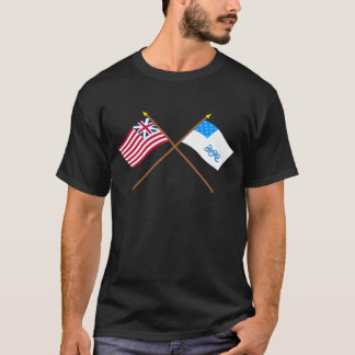 Camiseta União grande cruzada e de regimento de RI ø