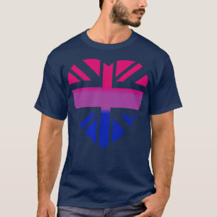 Camiseta União Terceiro Coração Cor-de-Rosa Púrpura Azul