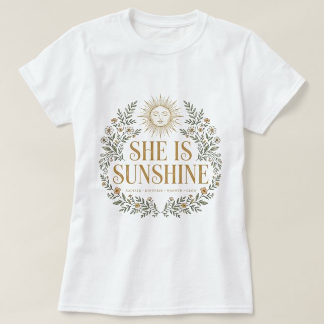 camiseta única de design sunshine (Frente do Design)