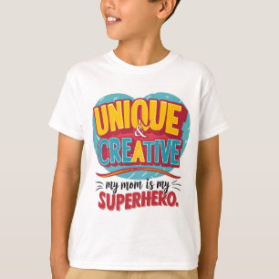 Camiseta Única e Criativa Minha Mãe é minha Superheroi