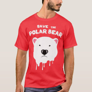 Camiseta Única Engraçada Salve o urso polar lei das mudança
