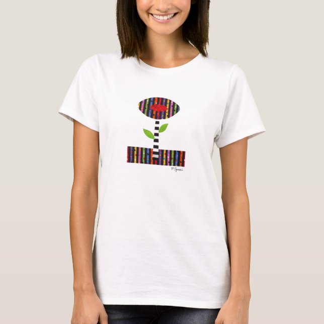 Camiseta única flor dos confetes (Frente)