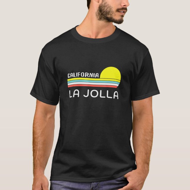 Camiseta Única La Jolla California Retro Sunset Graphic No (Frente)