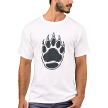 única pegada de pata de urso