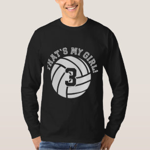 Camiseta Única que é minha garota 3 jogadora de voleibol mã