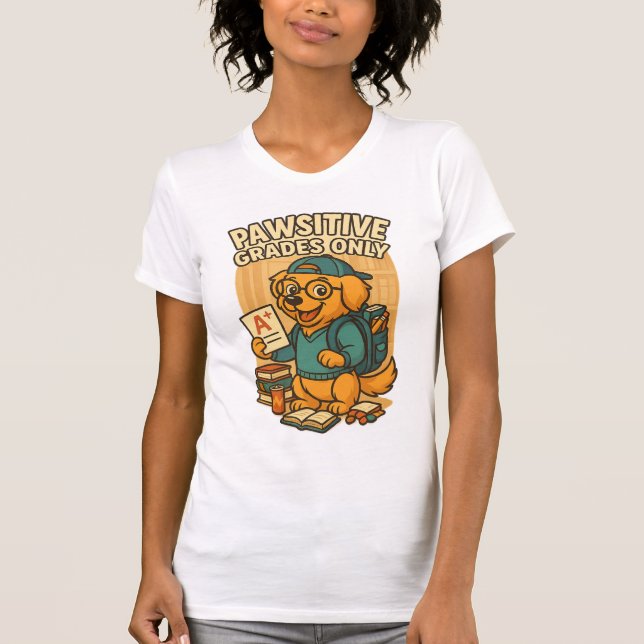 Camiseta Unicamente Grades Pawsitivas - Voltar à Camisa-T d (Frente)