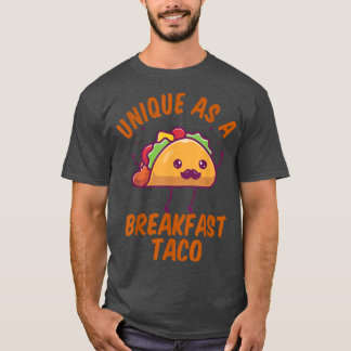Camiseta Único Como Um Café Da Manhã Taco Feliz Sorrindo Ka