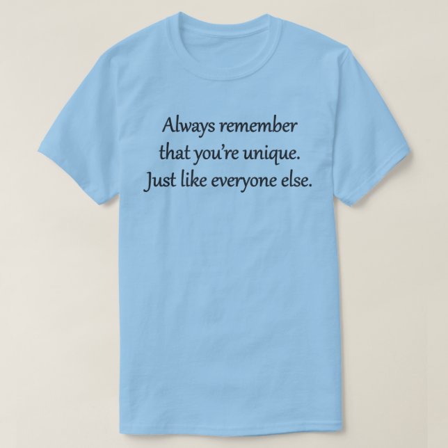 Camiseta ÚNICO - Frase Zen Sarcástica (Frente do Design)