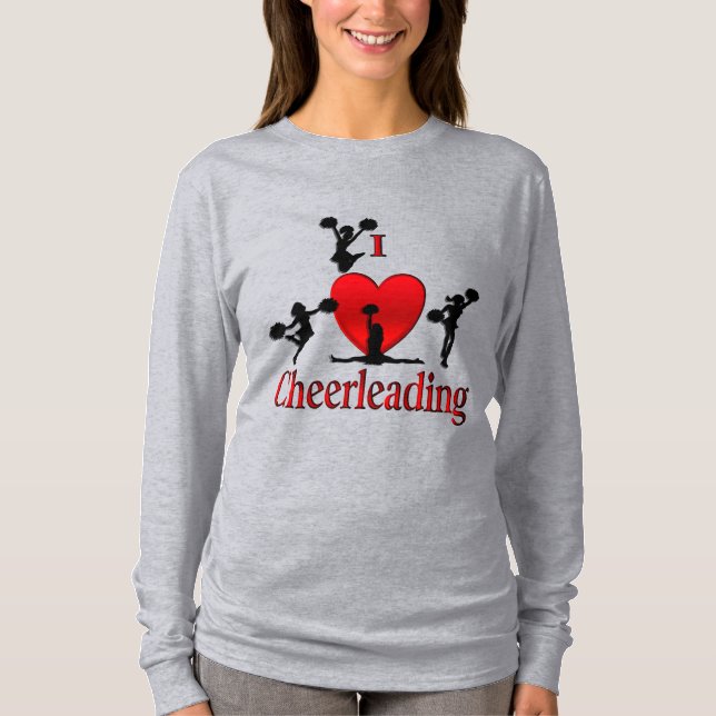 Camiseta Único I Heart Cheerhead (Frente)