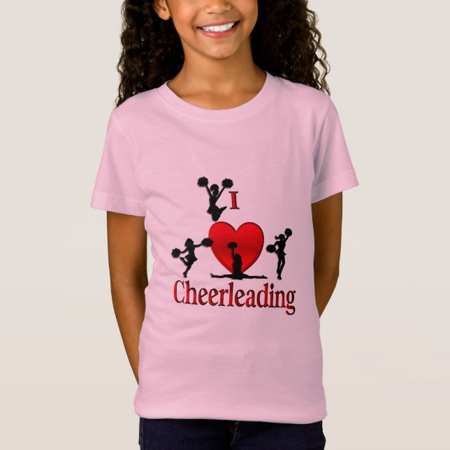 Camiseta Único I Heart Cheerhead (Frente)