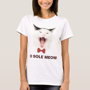 Camiseta Único Meow engraçado do gato O customizável