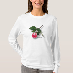 Camiseta Único rosa bonito do rosa da haste